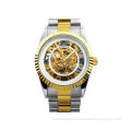 Stainless Steel Automatic Mechanical Watch Skeleton Dial , Men S Watch